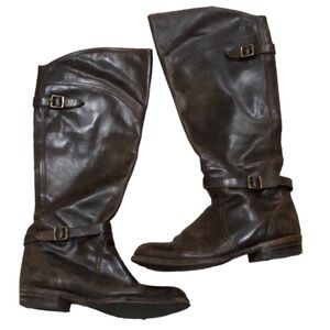 Frye Dorado Riding Boots Size 8 Dark Brown